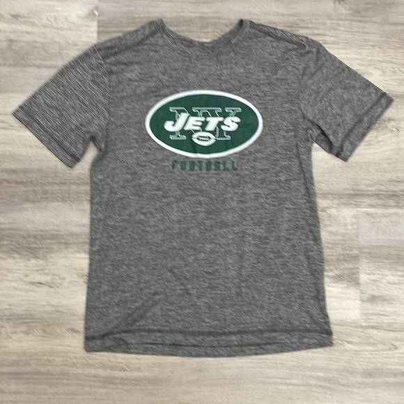 NFL Team Apparel Heather Gray NY Jets Football Women's Short Sleeve Tee Size S - Picture 4 of 11